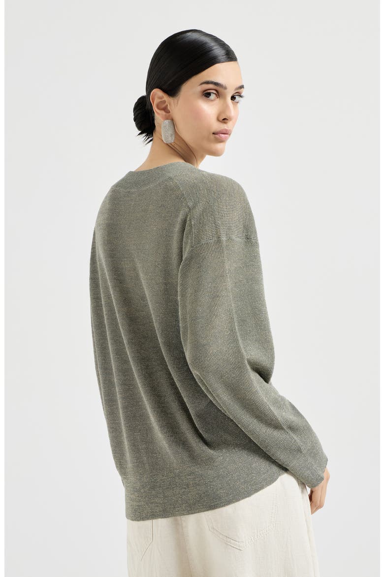Linen sweater, Alternate, color, Khaki