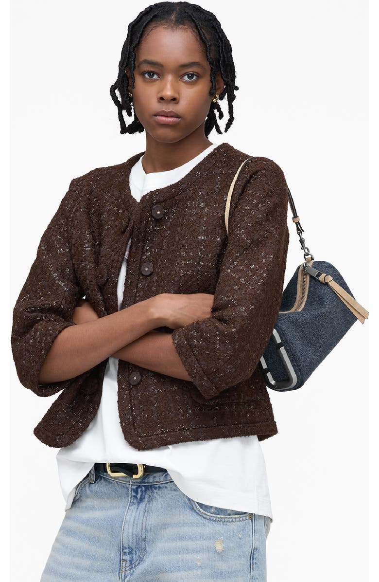 Marc Jacobs The Snapshot Denim Shoulder Bag, Alternate, color, Dark Wash Indigo