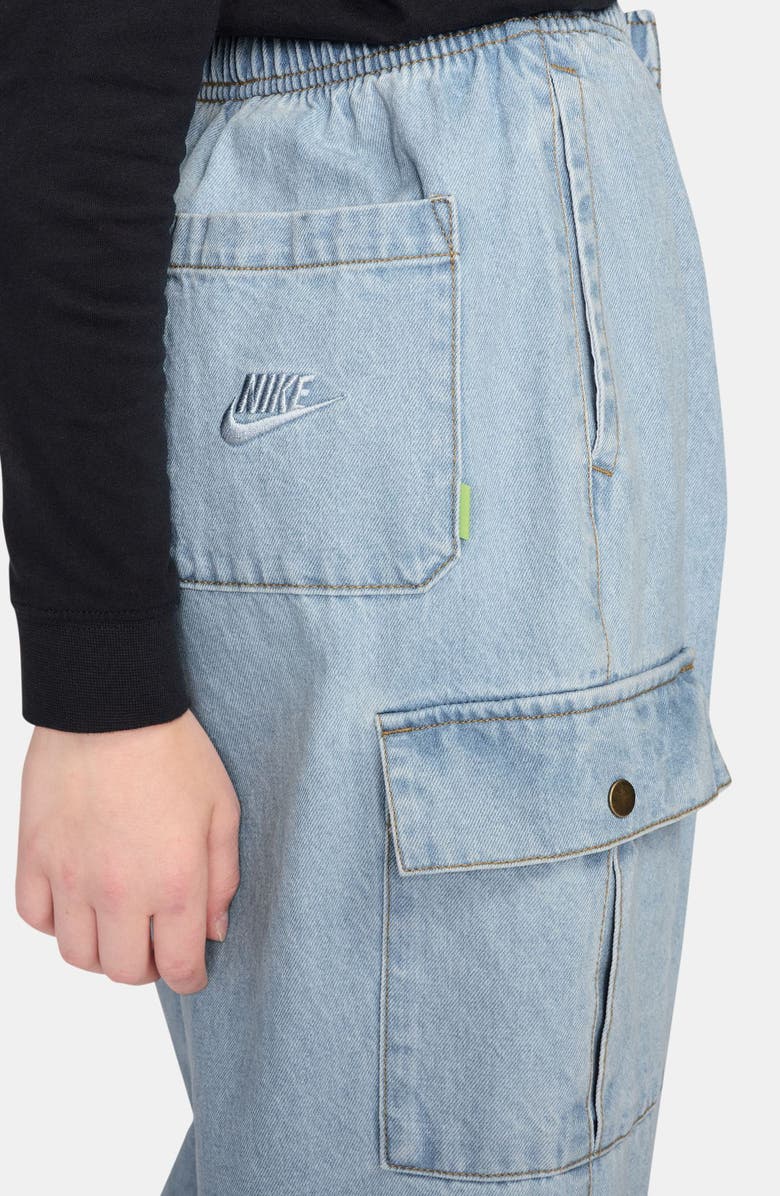 Nike Kids' Denim Cargo Pants, Alternate, color, Light Armory Blue/ Armory Blue