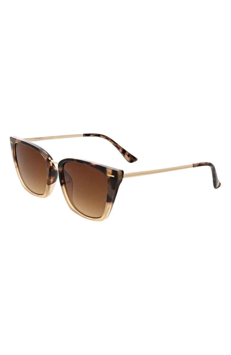 BCBGeneration 54mm Cat Eye Metal Sunglasses, Alternate, color, Blush Tortoise Fade