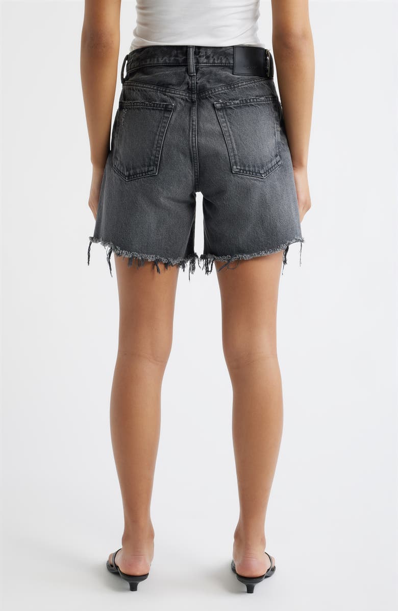 MOUSSY VINTAGE Shirley High Waist Cutoff Denim Shorts, Alternate, color, Black