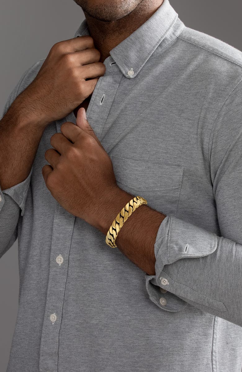 Esquire Men's Double Layer Curb Chain Bracelet, Alternate, color, 