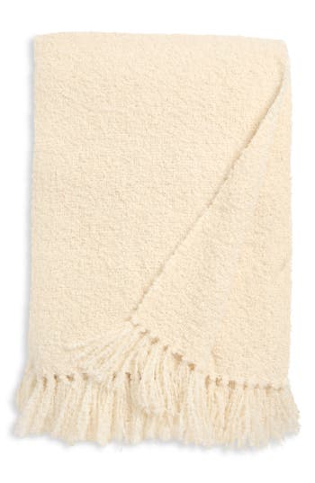 Parachute Alpaca Bouclé Throw Blanket In White