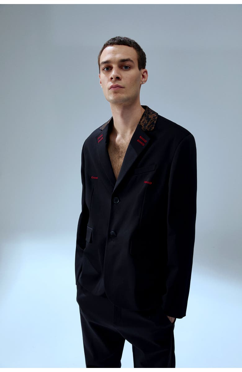 PCFG Your *Itch Kangaroo Collar Blazer Jacket, Alternate, color, Black