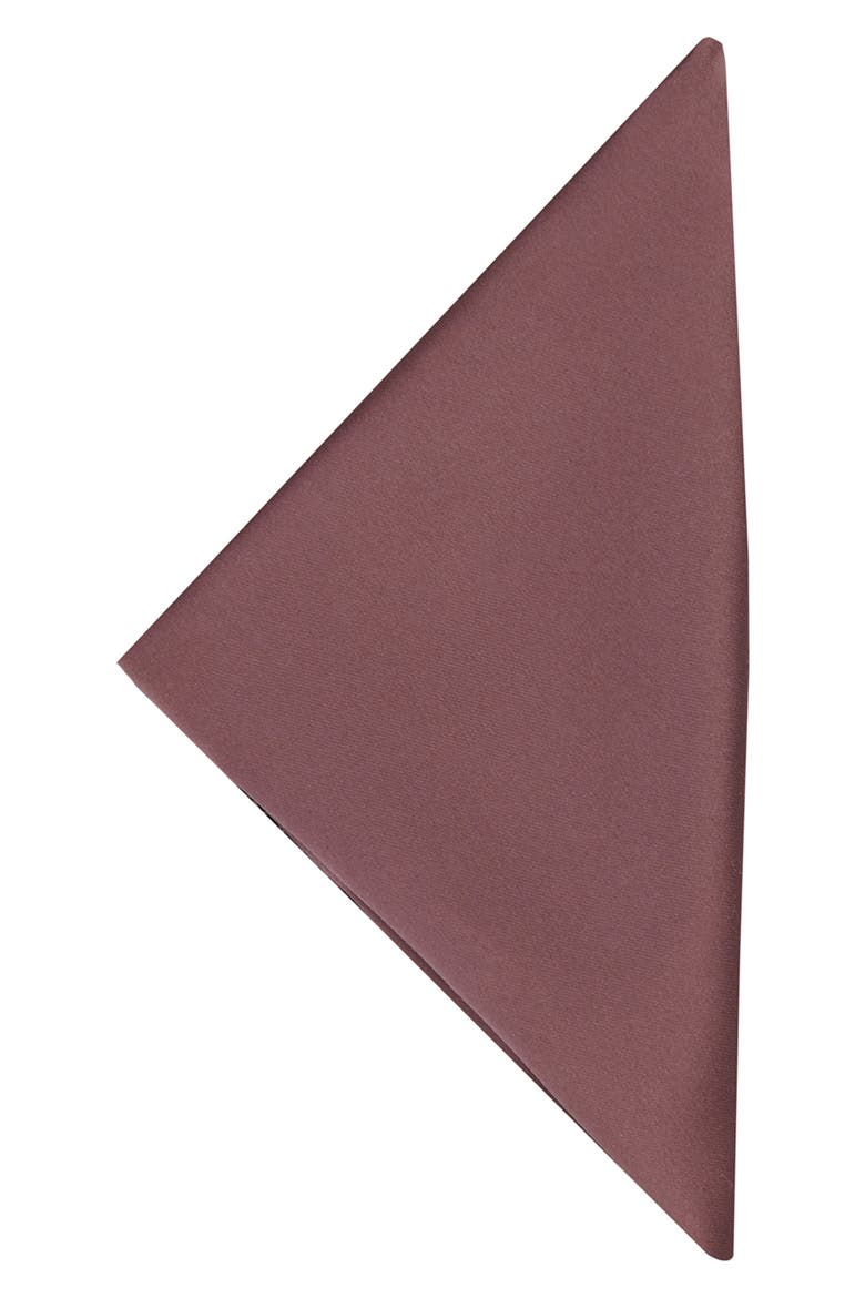 Men's Solid Satin Pocket Square, Alternate, color, DARK MAUVE