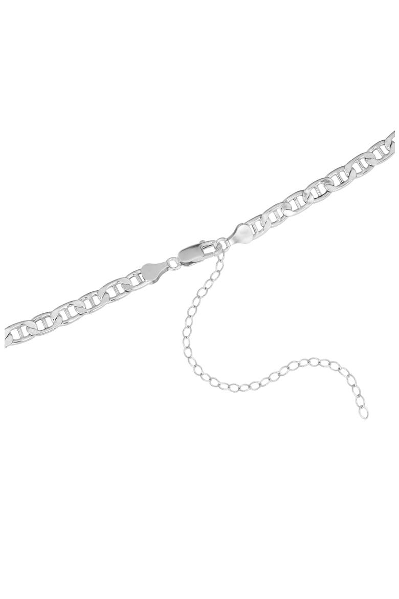 Anchor Chain Choker Necklace, Alternate, color, SILVER