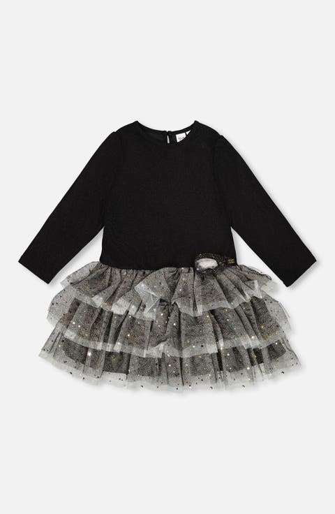 Glittering Mesh Skirt Party Dress (Toddler & Little Kid)