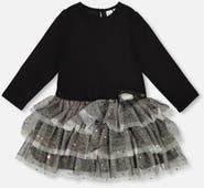Deux par Deux Glittering Mesh Skirt Party Dress
