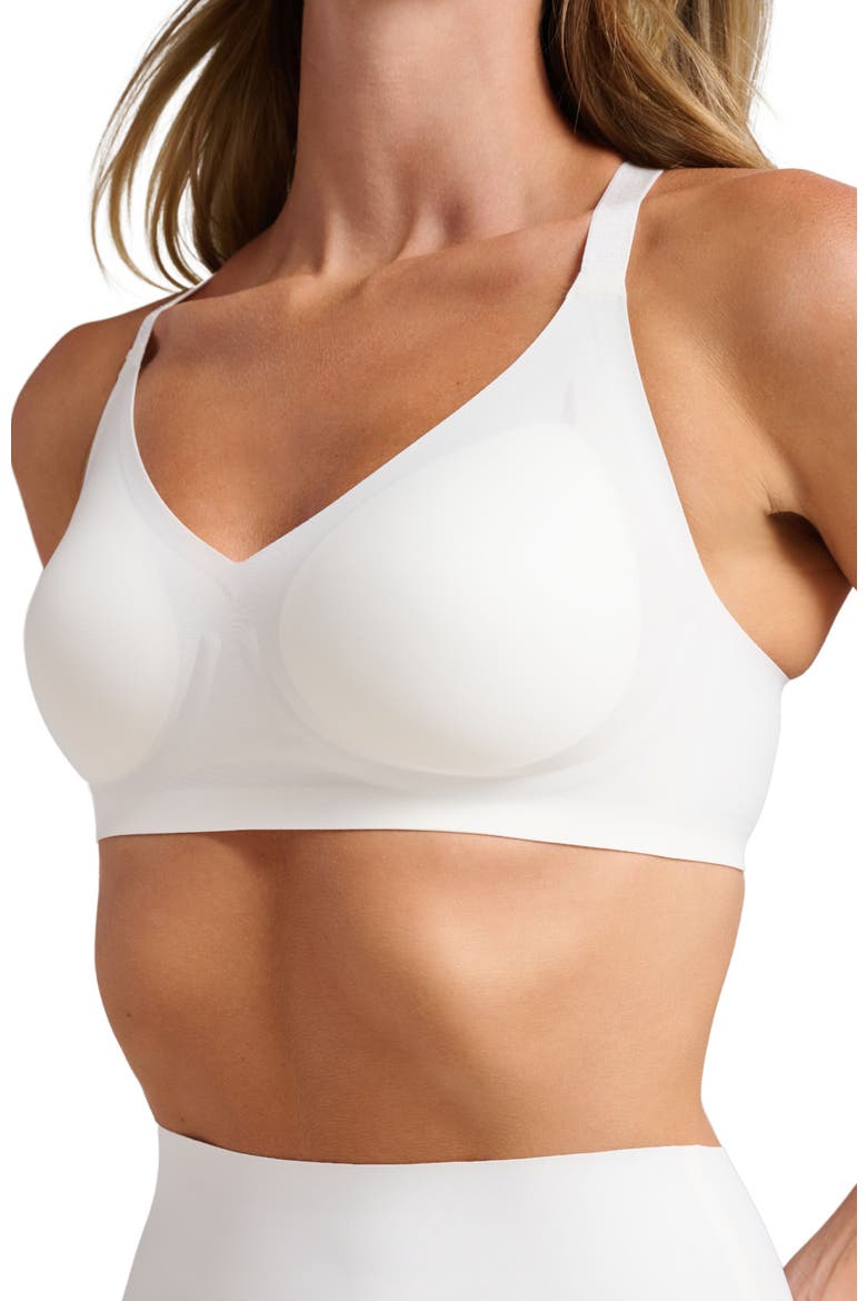 Invisible V-Neck Bra, Alternate, color, White