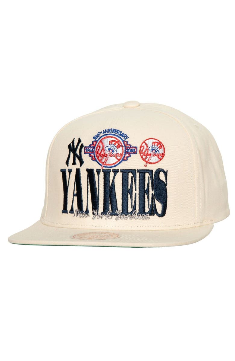 Mitchell & Ness Men's Mitchell & Ness Cream New York Yankees Reframe Retro Snapback Hat, Main, color, 