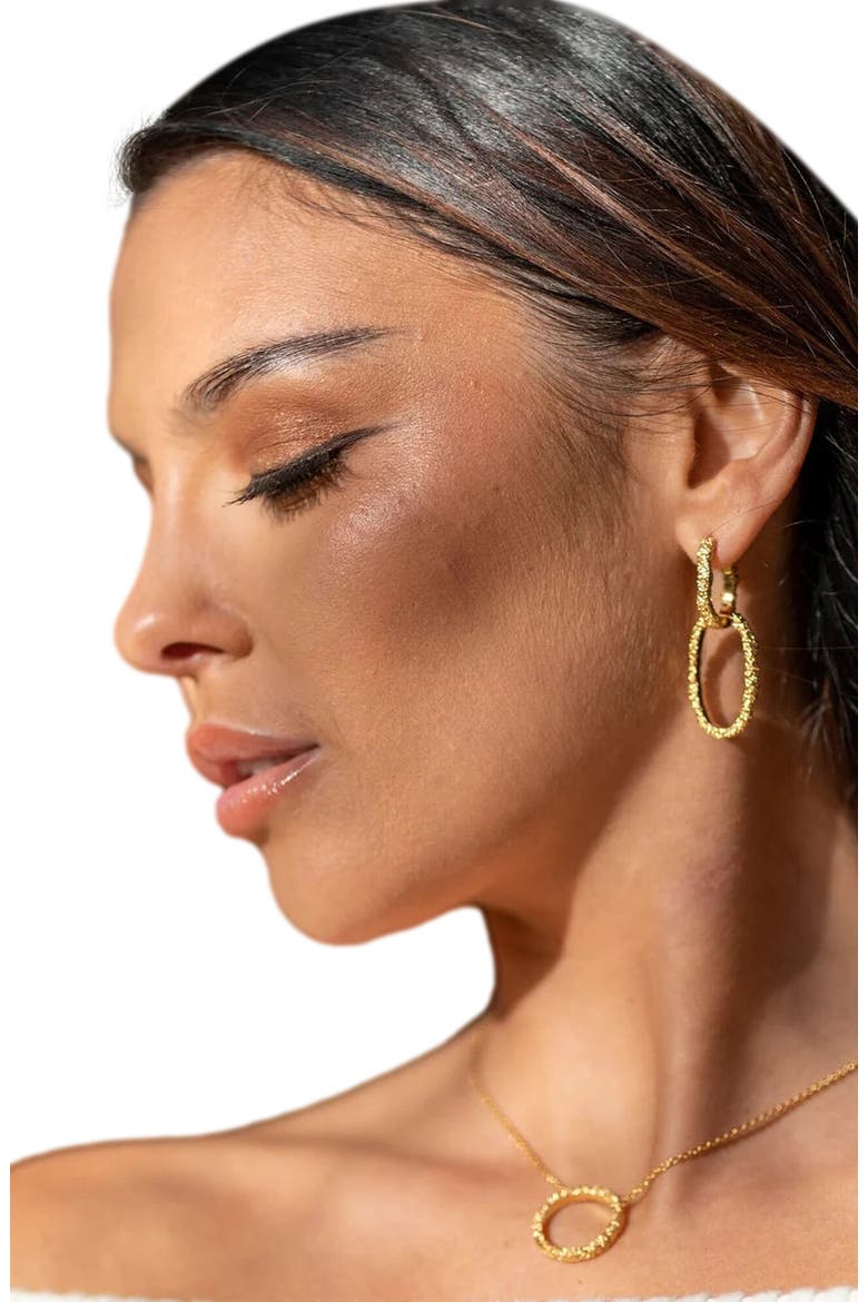 Hula Medium Hoop Earring, Alternate, color, Gold Vermeil