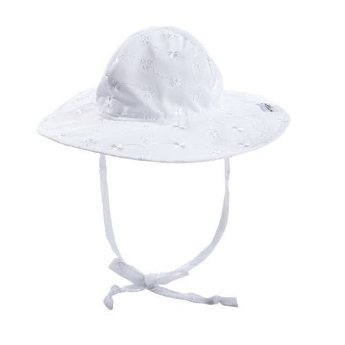Flap Happy Baby/toddler Upf 50+ Uv Blocking Wide Brim Floppy Sun Hat In White