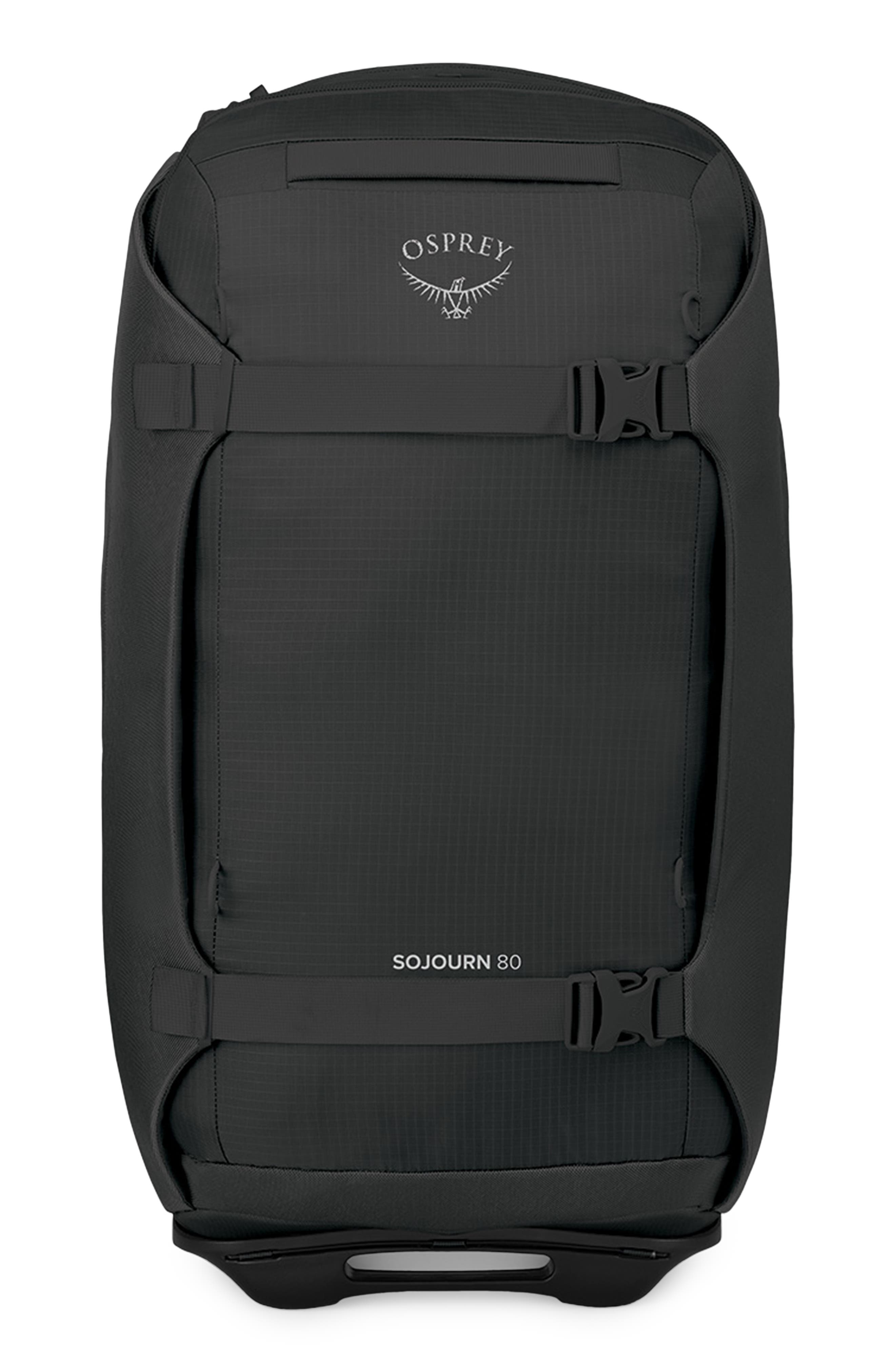 Osprey Sojourn 28-Inch 80-Liter Wheeled Recycled Nylon Travel Pack, Alternate, color, Black