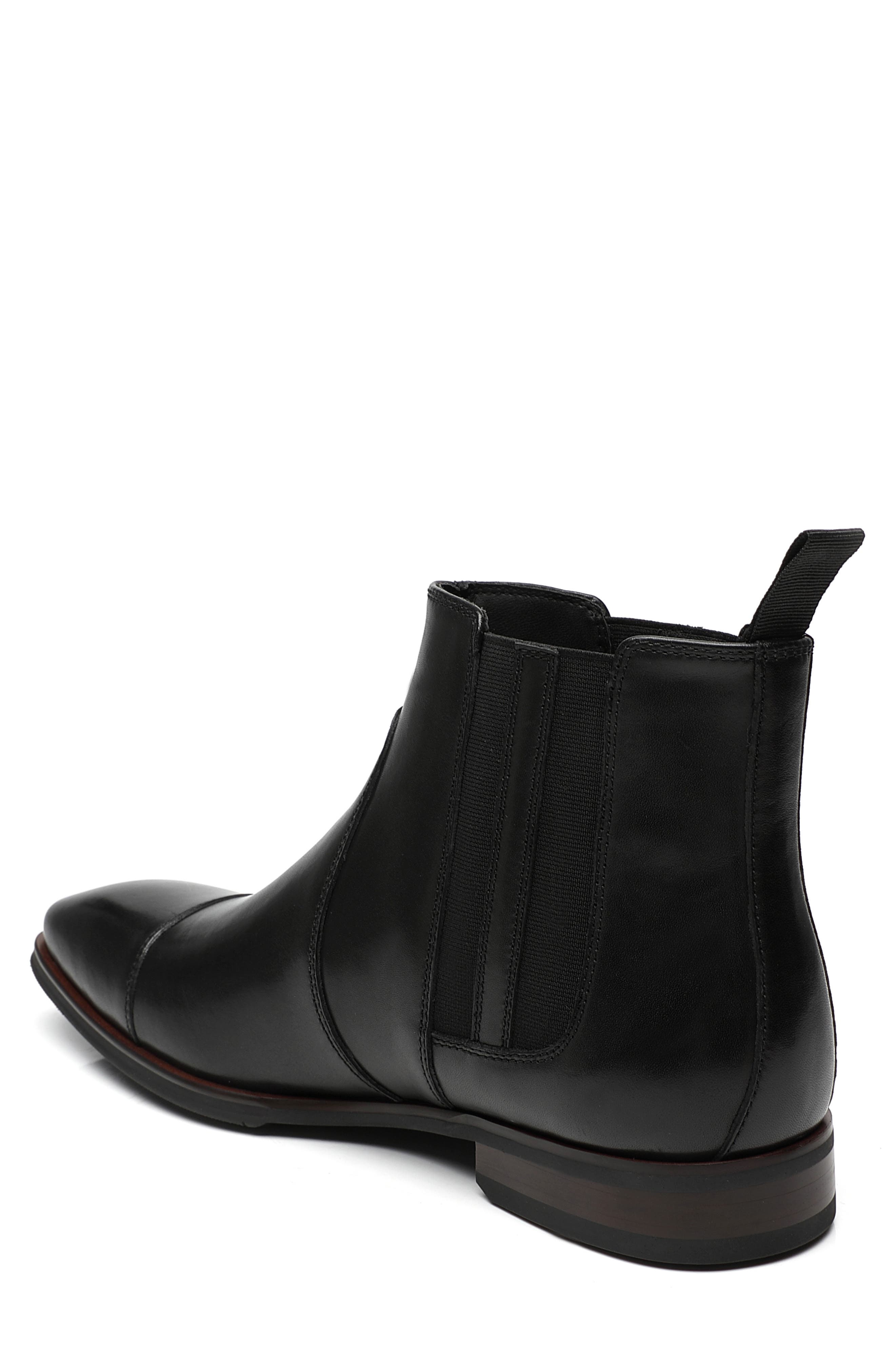 La Milano Crest Cap Toe Chelsea Boot, Alternate, color, Black