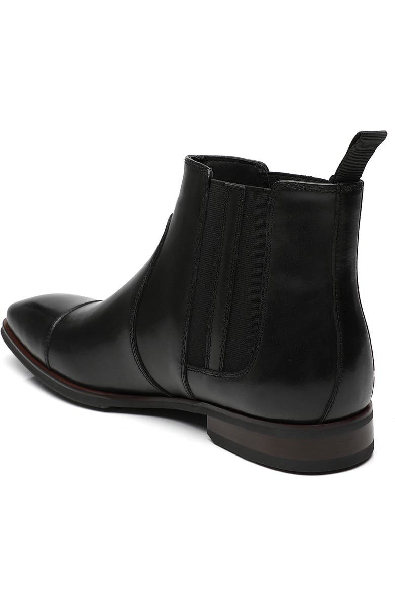 La Milano Crest Cap Toe Chelsea Boot, Alternate, color, Black