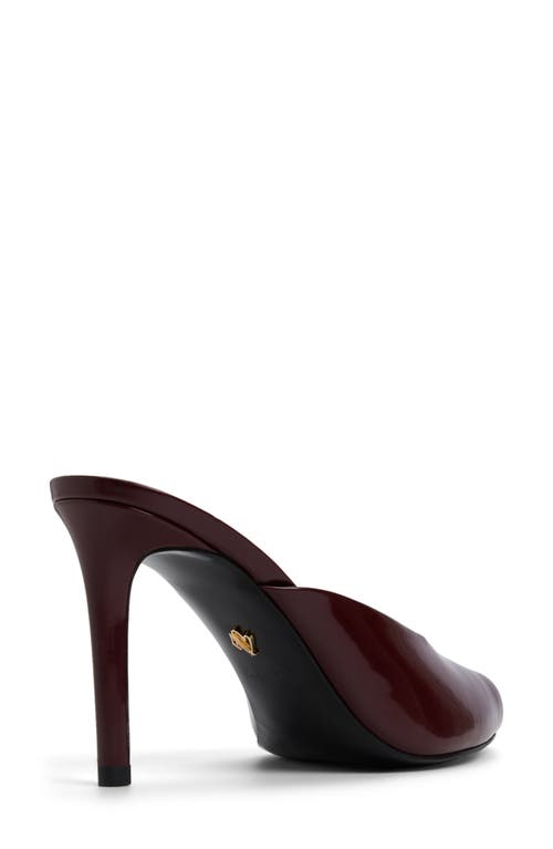 Aldo Elenara Pointed Peep Toe Mule In Burgundy