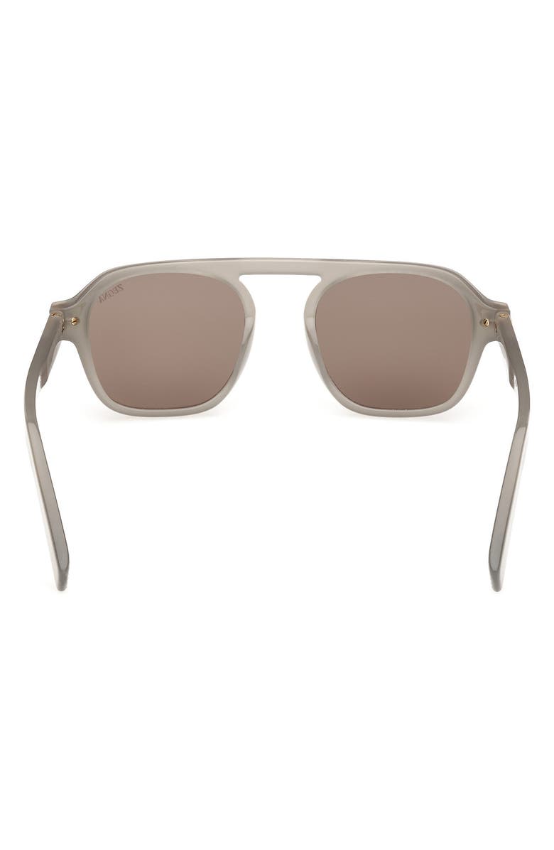 ZEGNA 51mm Round Sunglasses, Alternate, color,