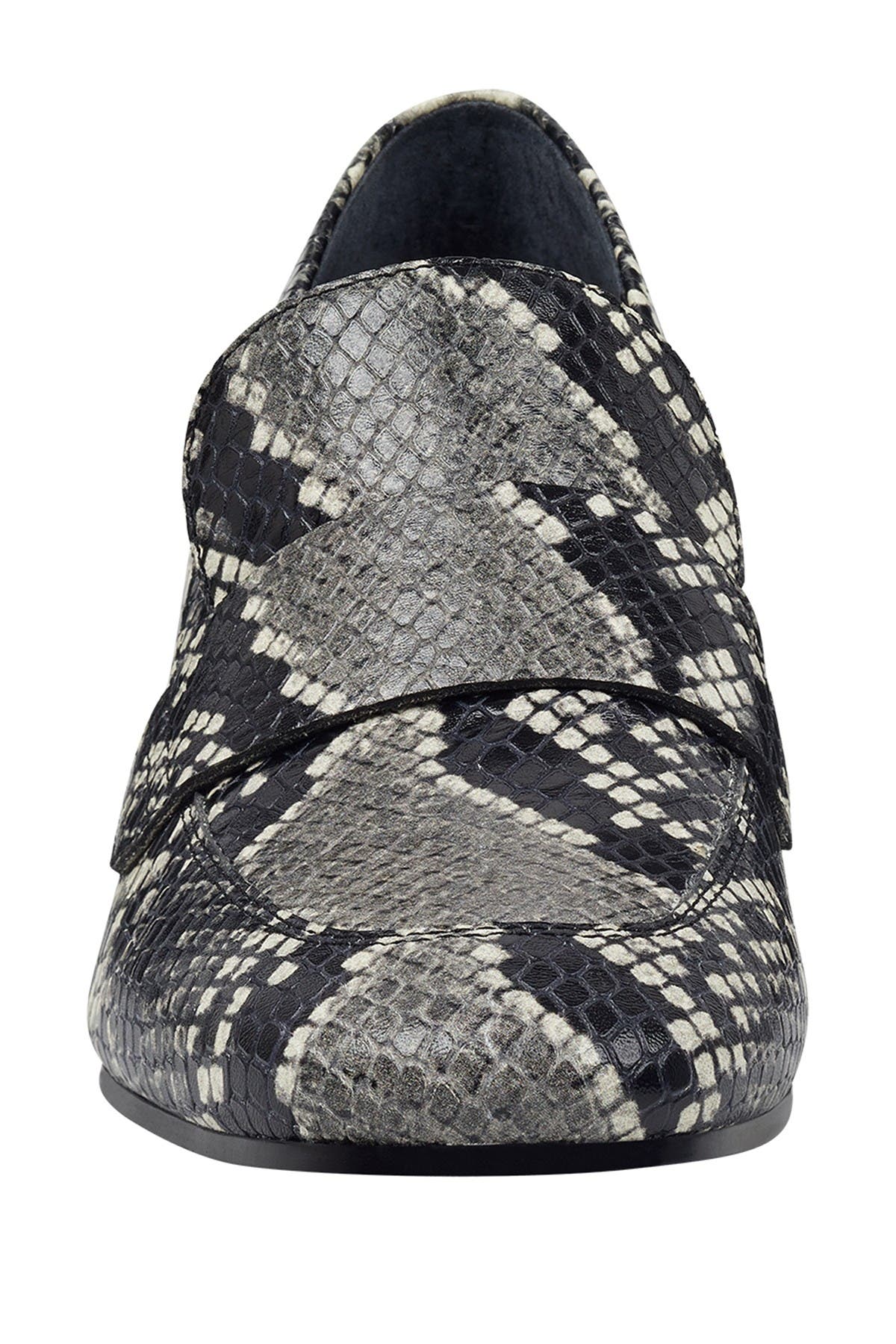 Marc Fisher LTD Hudson Snake Print Block Heel Loafer, Alternate, color, 