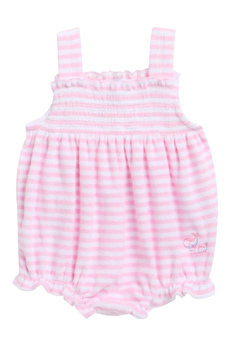 French Terry Stripe Bubble Romper, Main, color, PINK