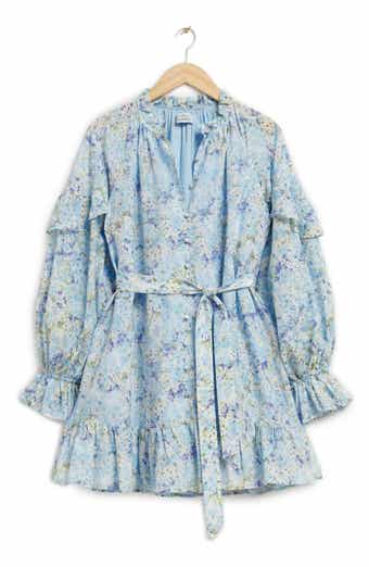 & Other Stories Floral Long Sleeve Cotton & Silk Dress