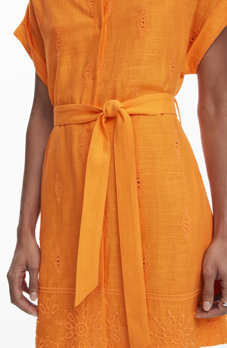 Desigual Short Sleeve Mini Shirtdress, Alternate, color, 