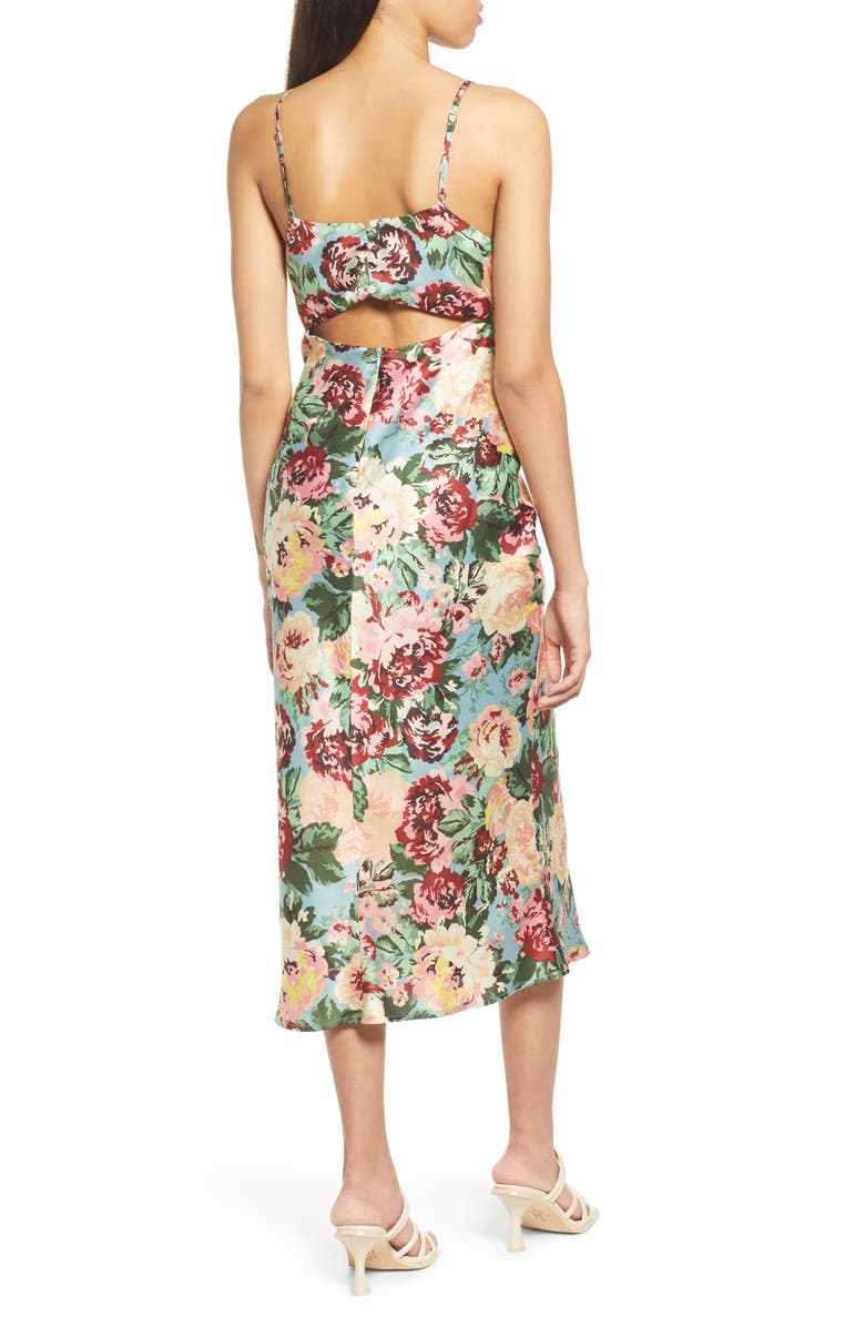 Lost + Wander Emerald Eyes Midi Dress, Alternate, color,