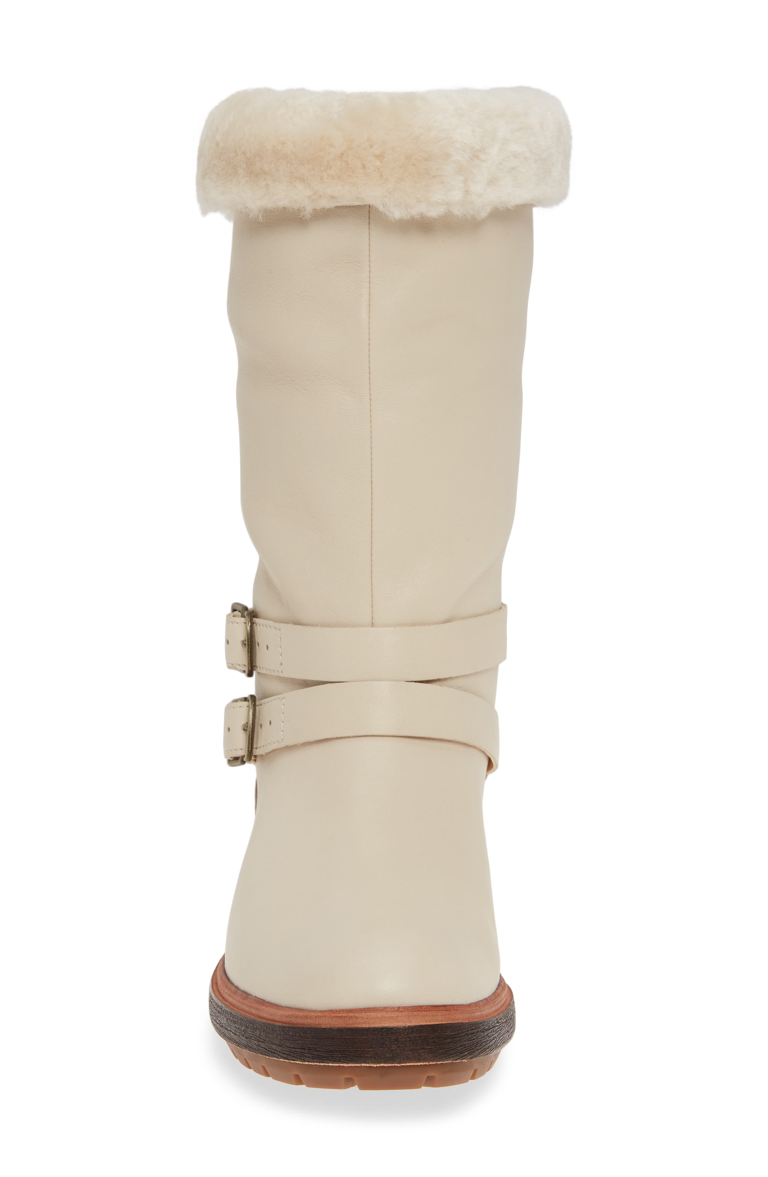 Riley Flair Boot, Alternate, color, WHITE LEATHER