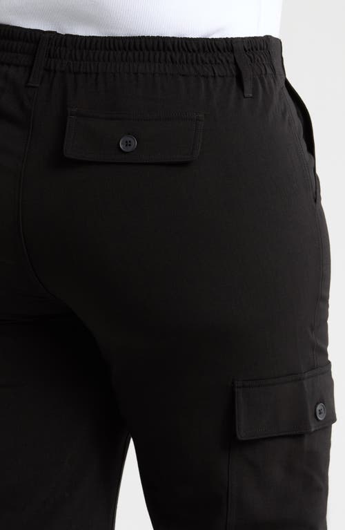 Shop Liverpool Los Angeles High Waist Crop Straight Leg Cargo Pants In Black