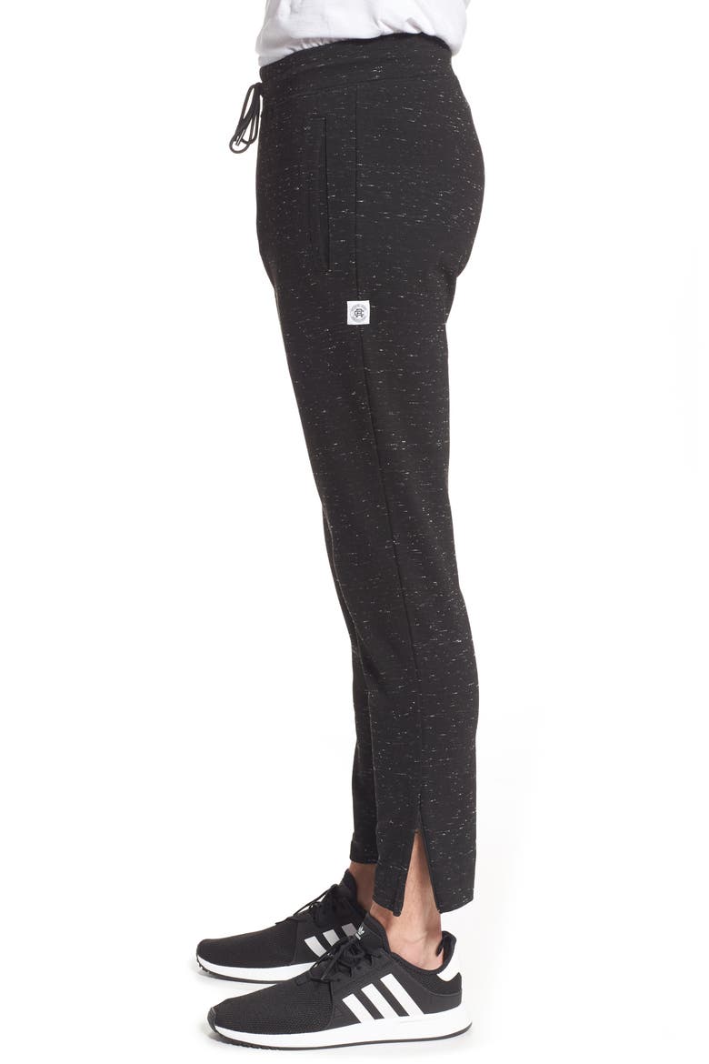 Ponte Neppy Knit Track Pants, Alternate, color, BLACK