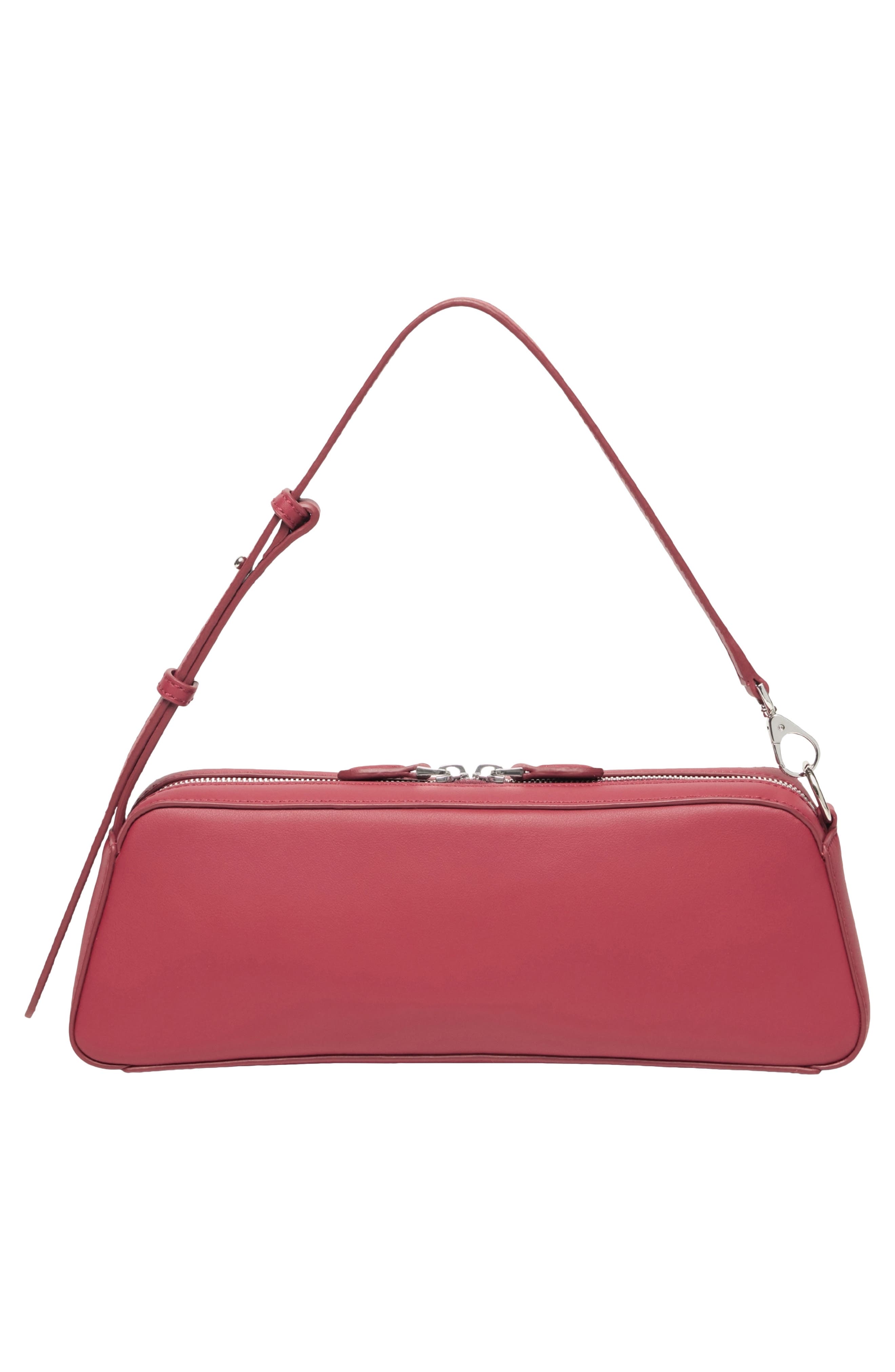 Mini Canna Leather Shoulder Bag, Alternate, color, SUN RED