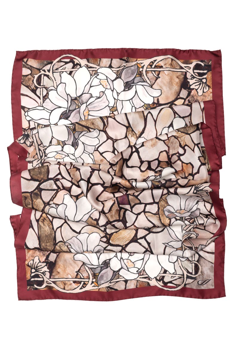 Tiffany - Long Silk Scarf for Women, Alternate, color, Forest Oak