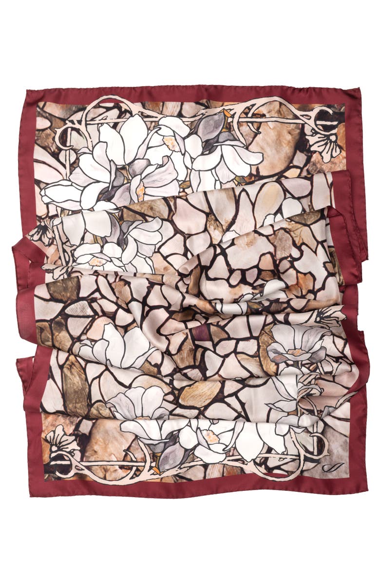 Elizabetta Tiffany - Long Silk Scarf for Women, Alternate, color, Forest Oak