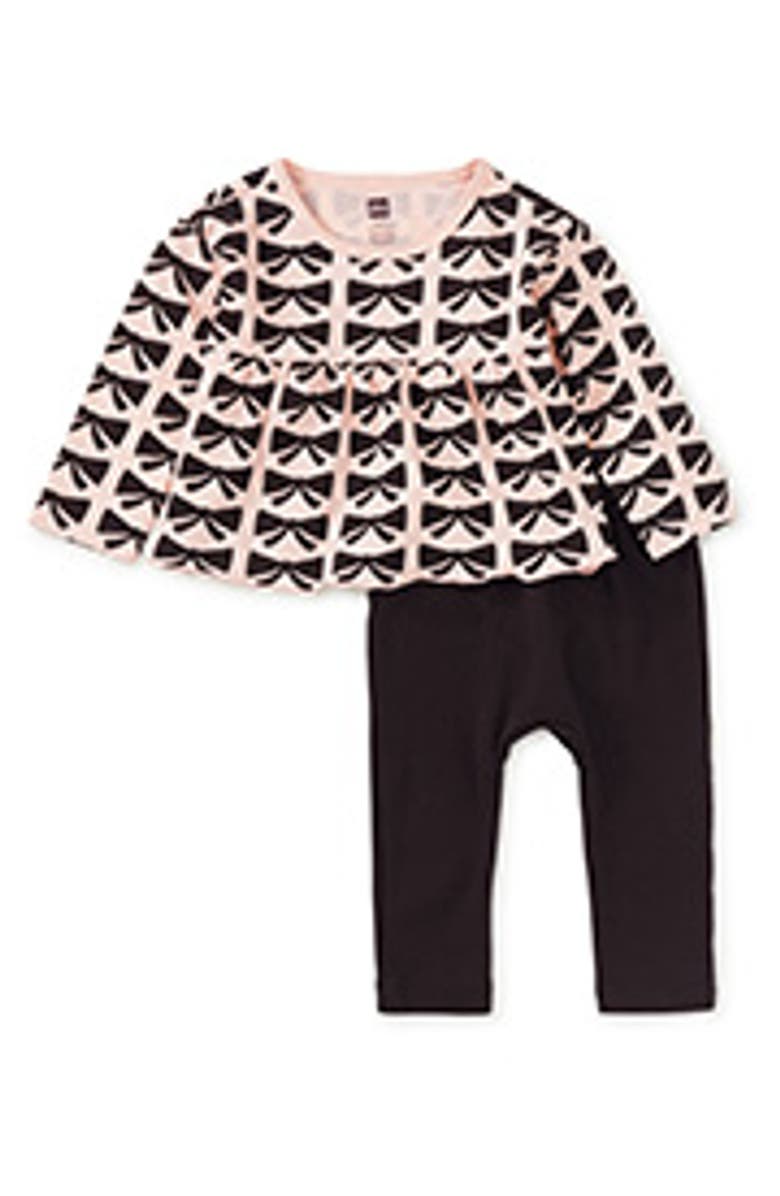 Tea Collection Peplum Top & Pants Baby Set, Main, color, Bow