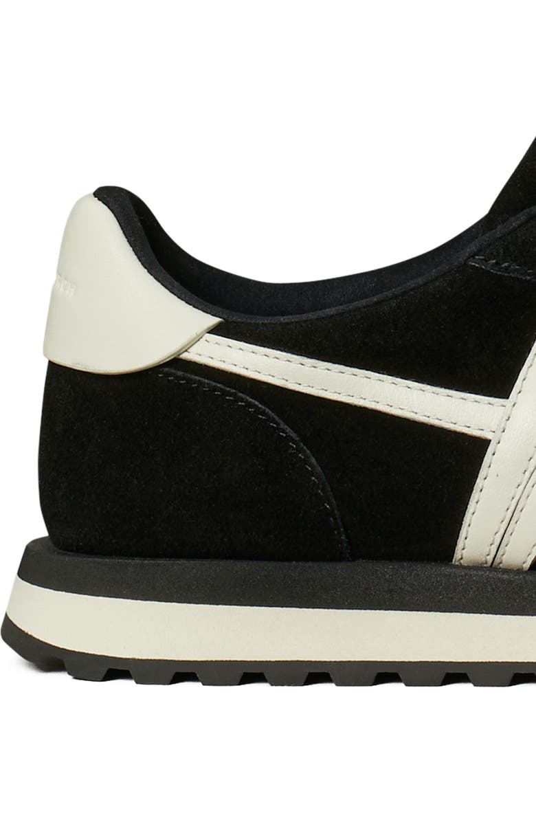 Tory Burch Hank Sneaker, Alternate, color, Black/New Ivory/Titanium White