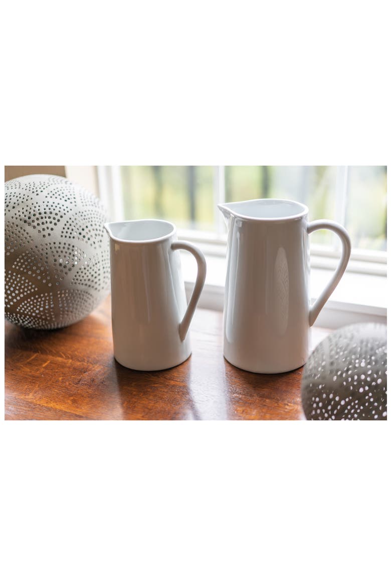2-Piece Porcelain Pitcher Set, Alternate, color, WHITE