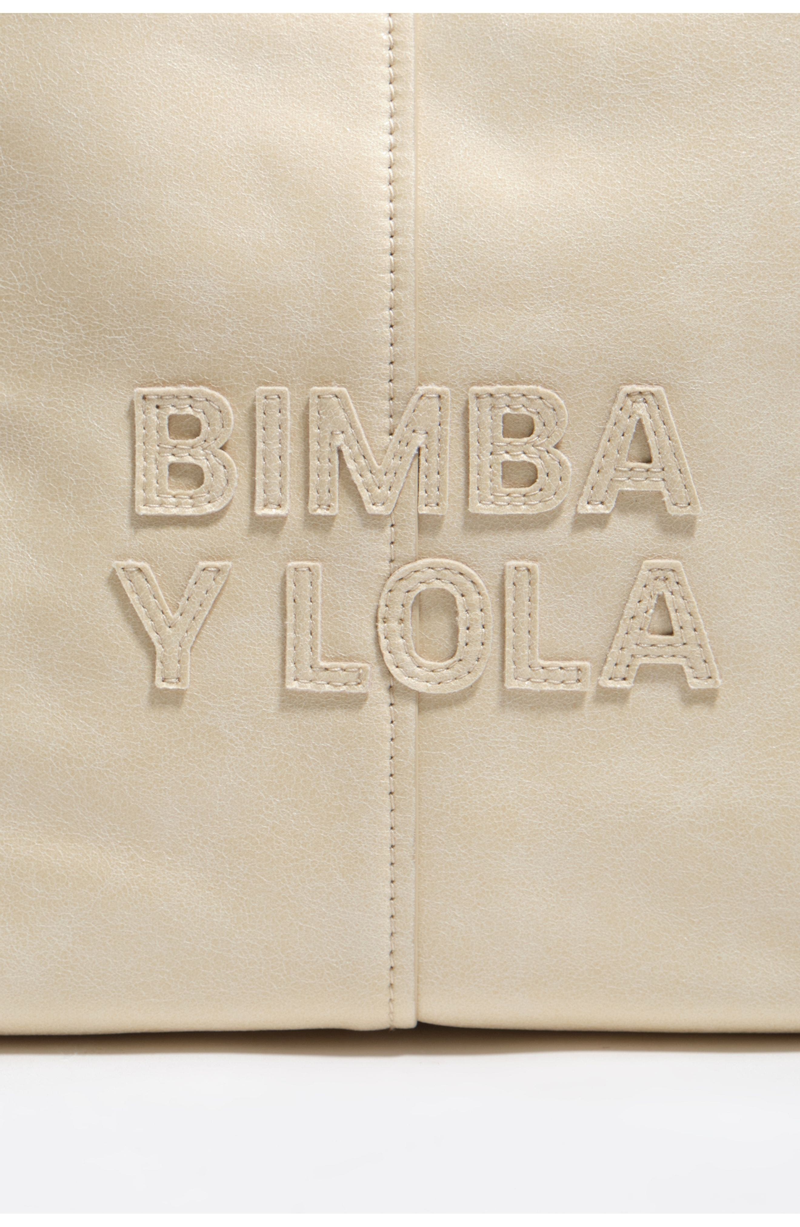 Bimba y Lola Large Structured Shoulder Bag, Alternate, color, Ivory