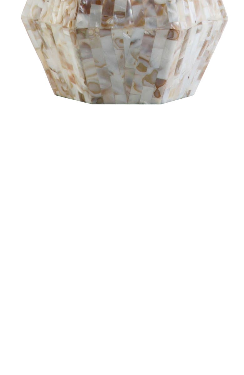 JONATHAN Y Isabella 21" Seashell LED Table Lamp, Natural Ivory, Alternate, color,