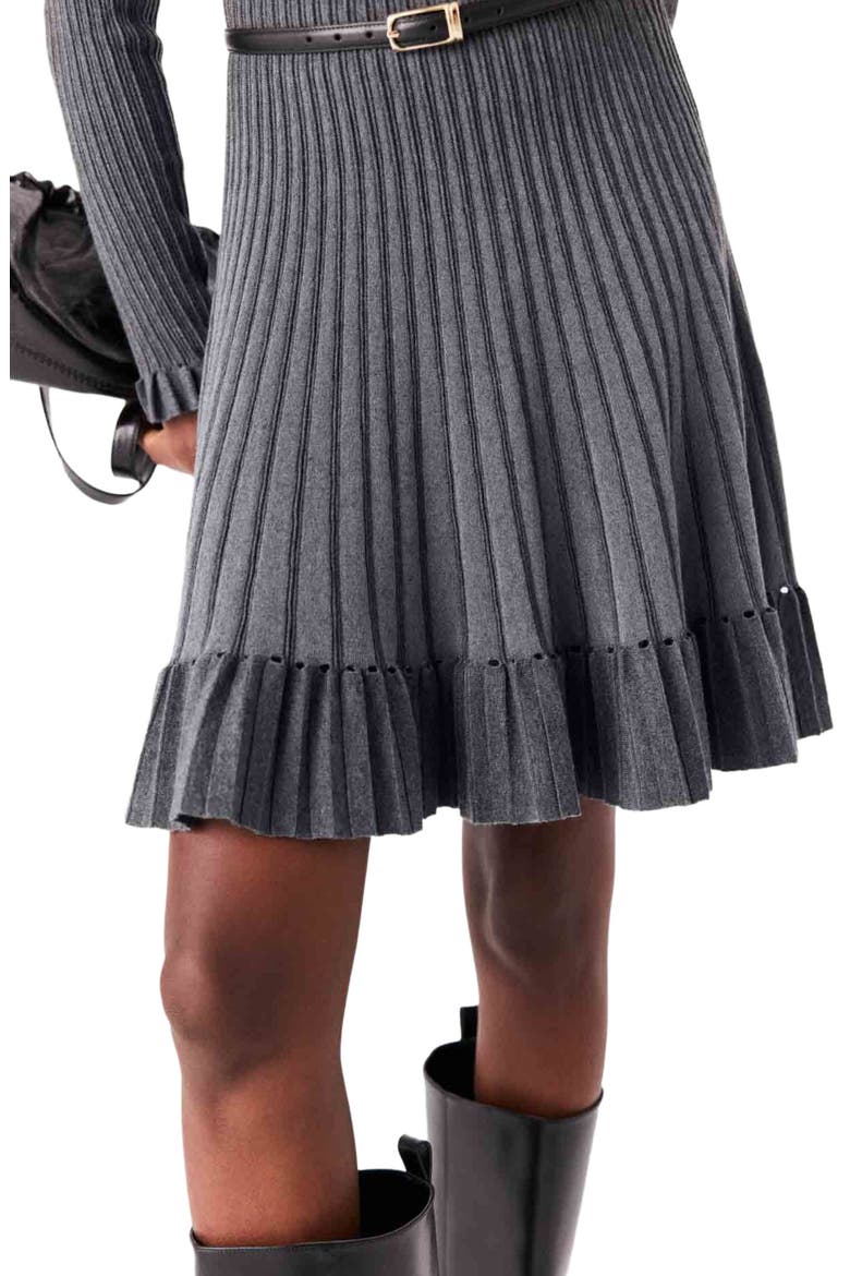Short gradient knit dress, Alternate, color, Grey