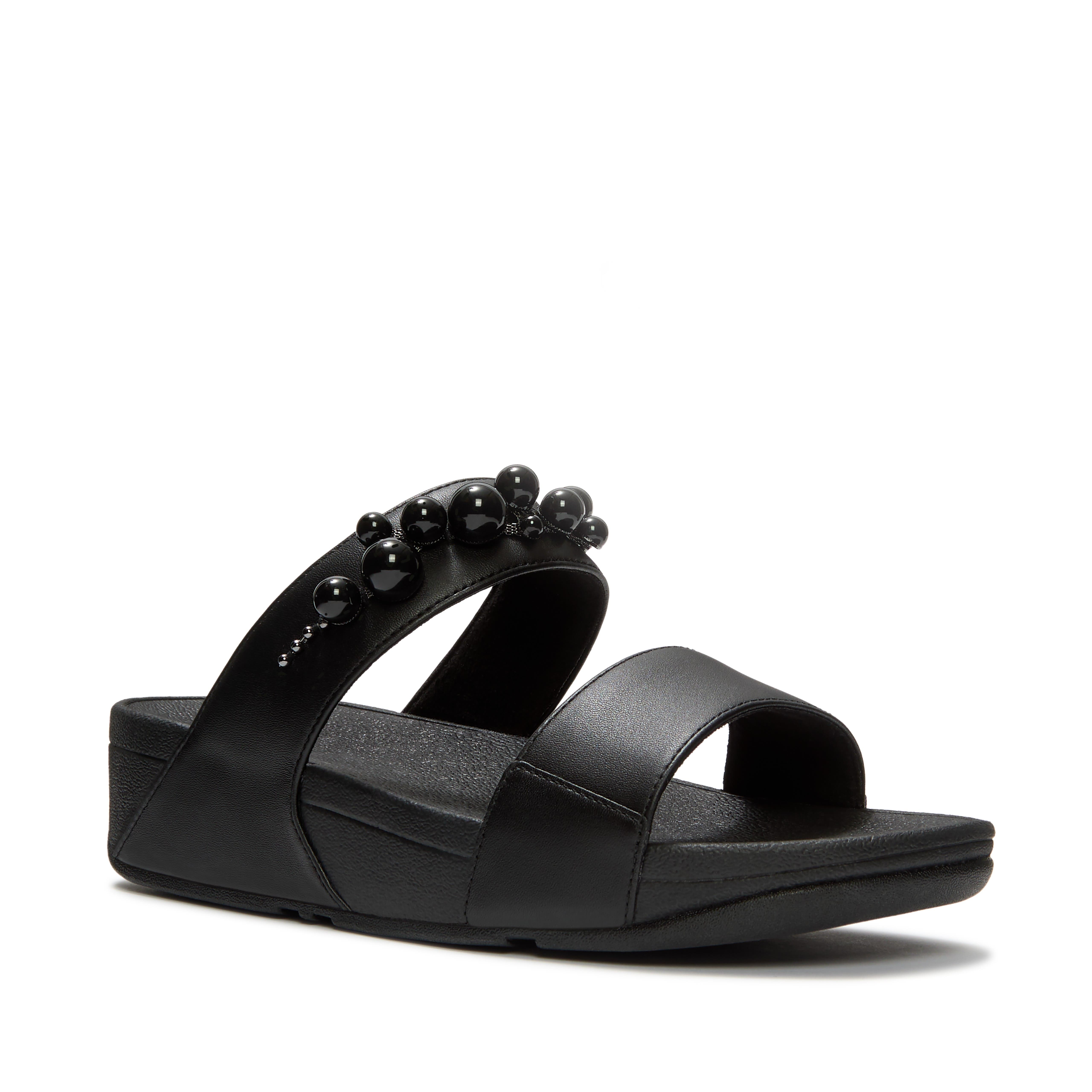 Lulu Beaded Slides, Main, color, All Black