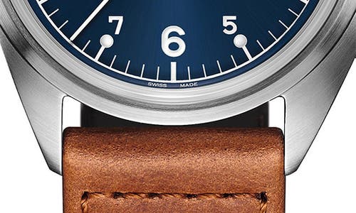 Hamilton Khaki Aviation Pilot Pioneer Leather Strap Watch, 40mm In Multi