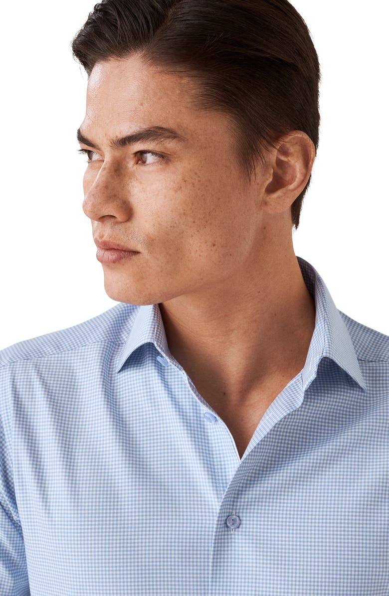 Eton Contemporary Fit Textured Stretch Dress Shirt, Alternate, color, Lt/ Pastel Blue