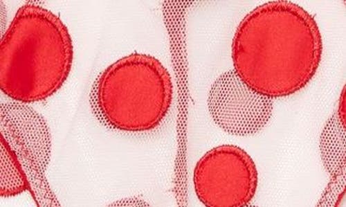 Shop Fleur Du Mal Polka Dot Embroidered Briefs In Rouge