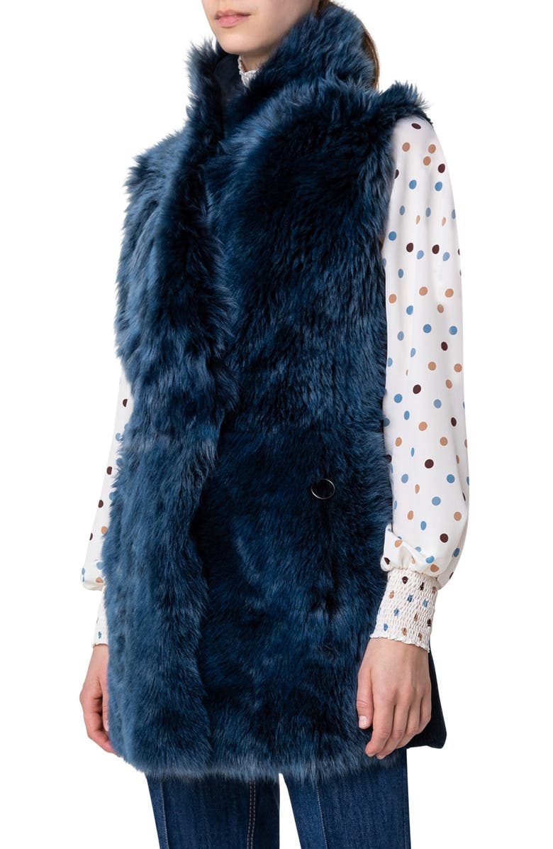 Akris punto Genuine Shearling Vest, Alternate, color, 