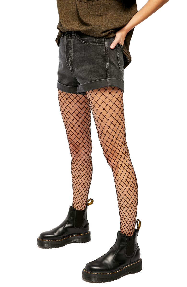 Free People Setting with the Sun High Waist Denim Shorts, Alternate, color,