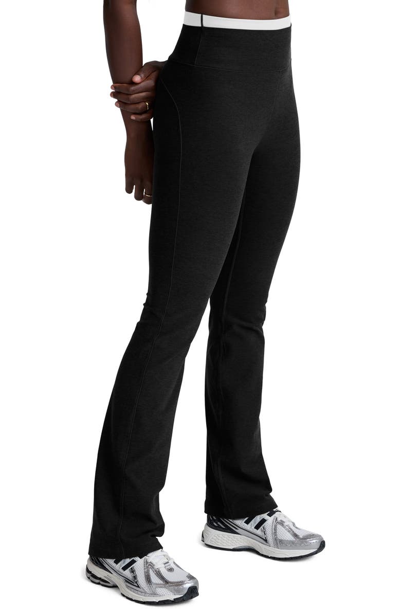 Beyond Yoga Space Day Layered Bootcut Pants, Alternate, color, Darkest Night