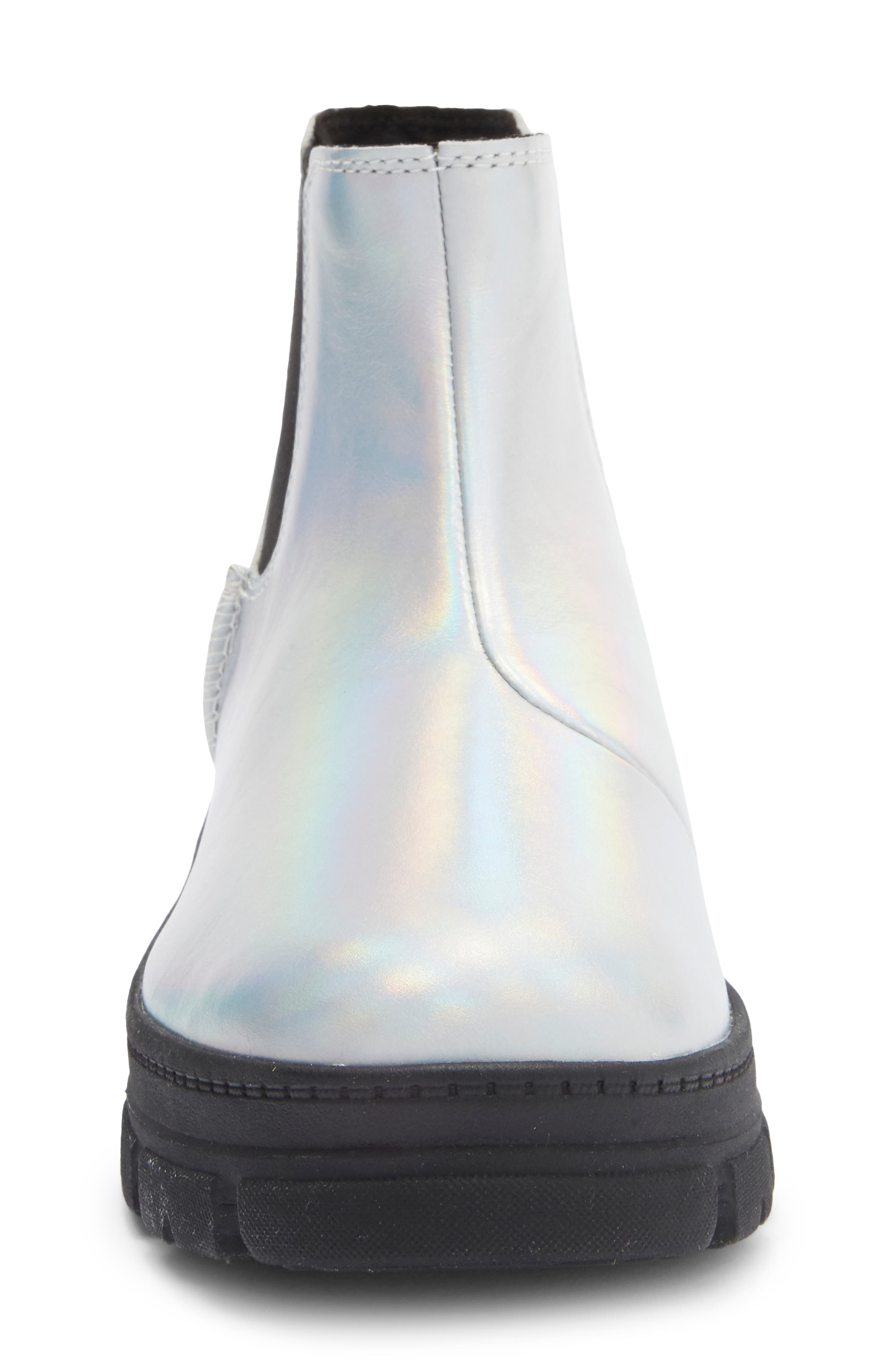 UGG<sup>®</sup> Kids' Ashton Chelsea Shine Boot, Alternate, color, Silver