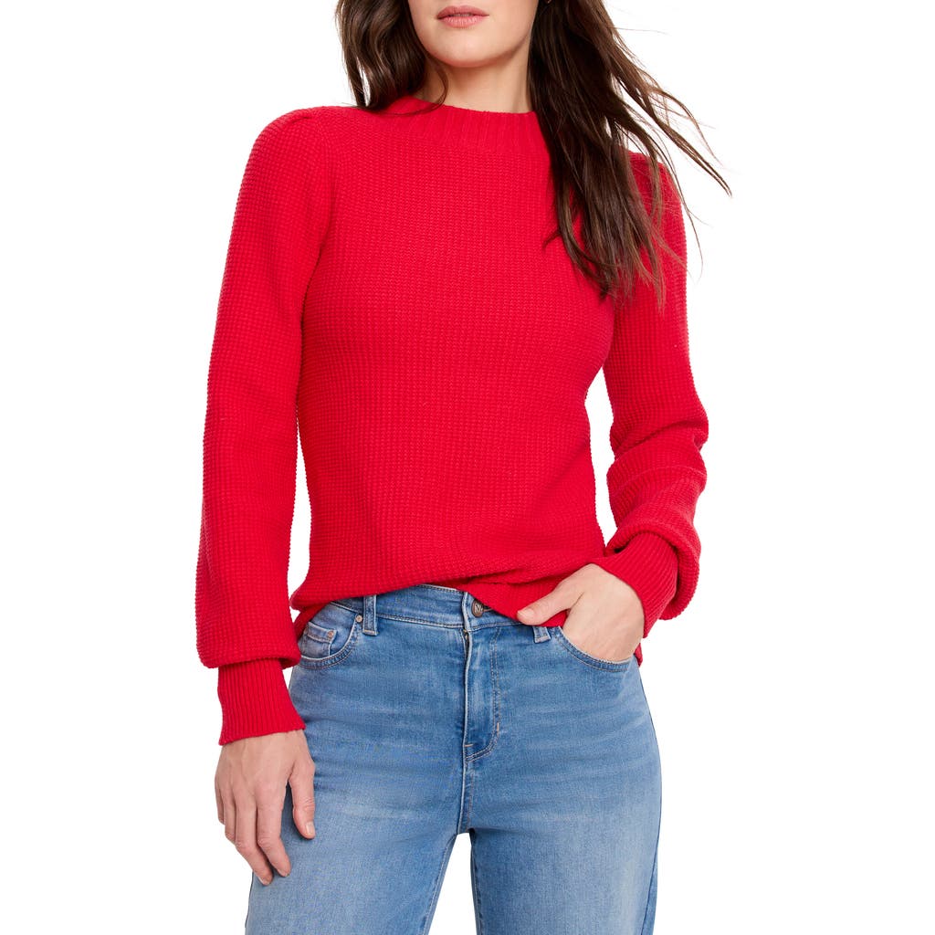 Nic + Zoe Nic+zoe Sequin Stitch Sweater In Amaryllis