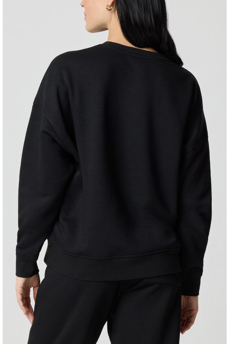 Rosette Oversize Pullover, Alternate, color, BLACK