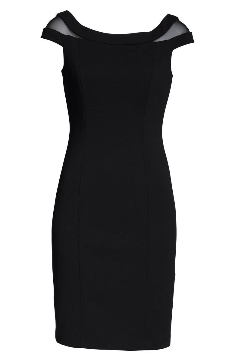 Vince Camuto Mesh Inset Sheath Dress, Alternate, color,