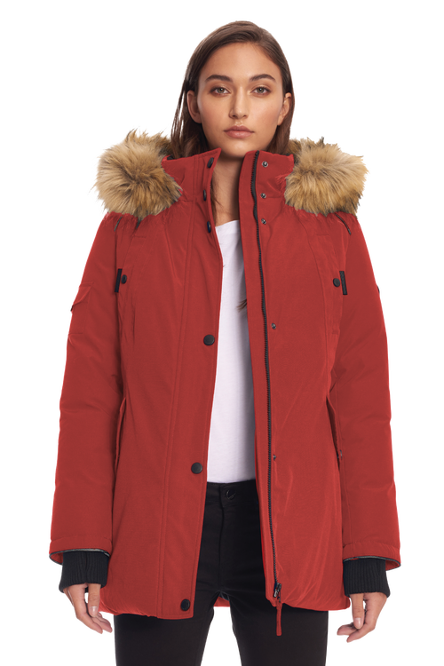 Alpine North GLACIER - Vegan Down Classic Winter Parka Jacket in Crimson at Nordstrom, Size X-Large